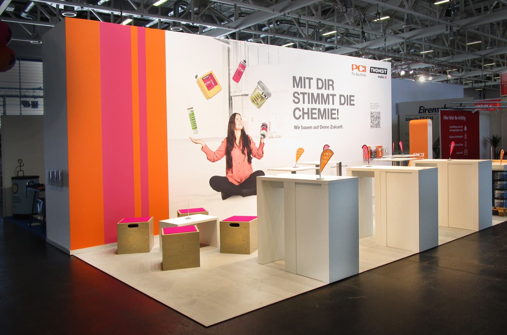 Messestand von pci auf der fitforjob Messe in Augsburg 2022