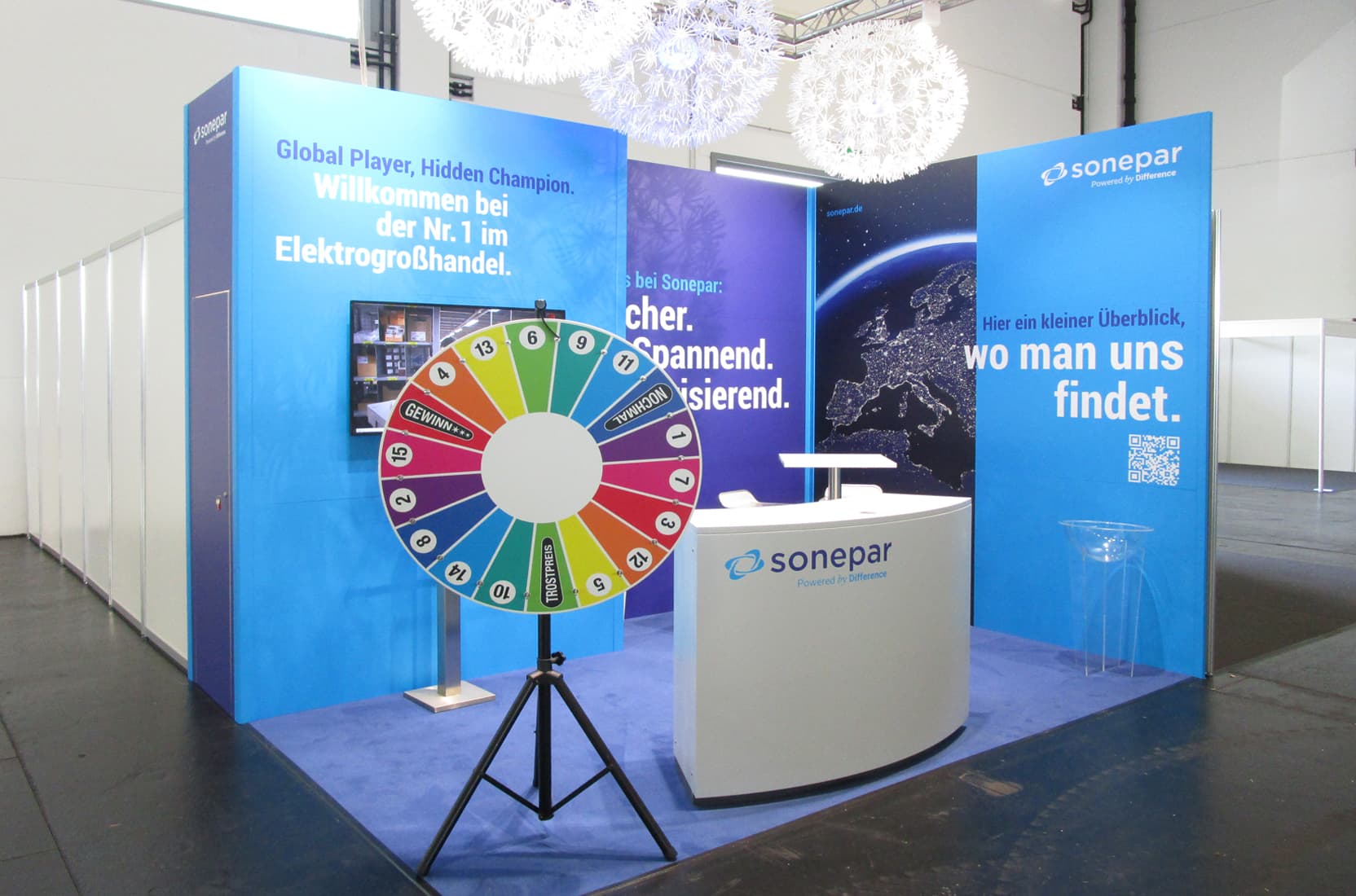 Messestand von sonepar uf der fitforjob Messe in Augsburg 2022