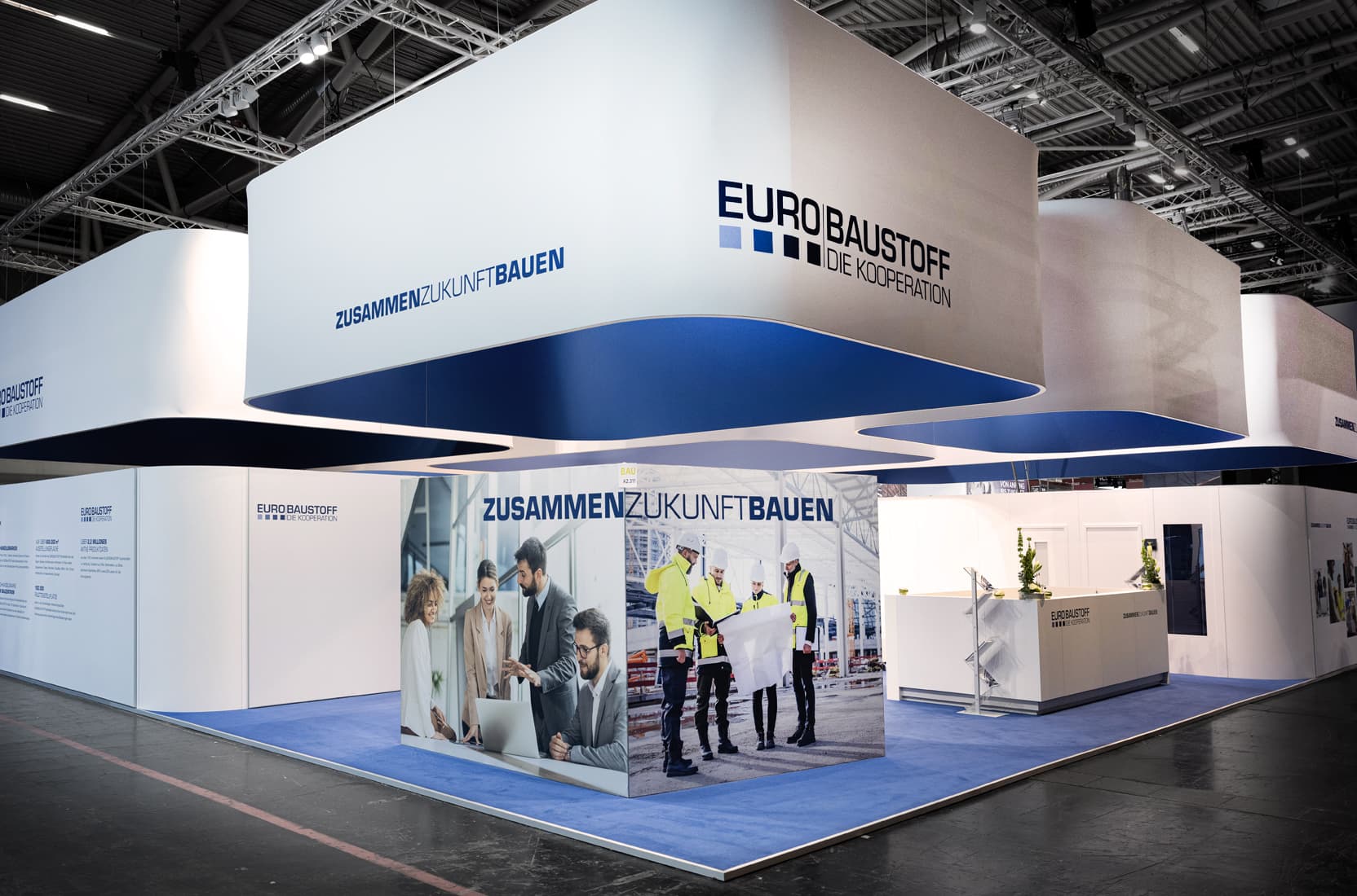 Messestand von Eurobaustoff auf Messe Bau 2025 in München