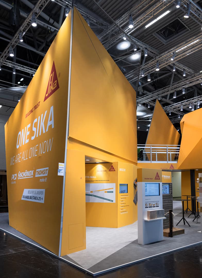 Messestand von Sika auf der Messe Bau 2025 in München